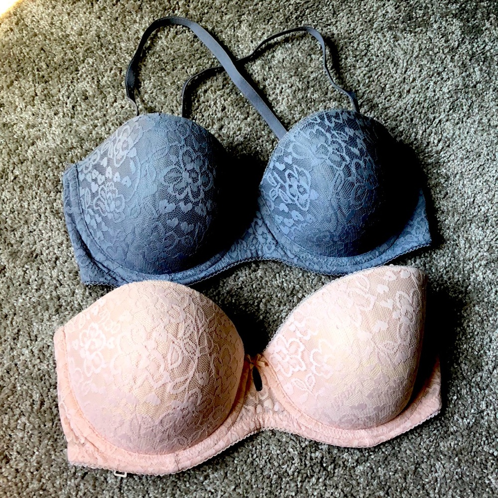 Two strapless/convertible aerie bras